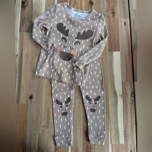 Chickpea Moose Pajamas, 12M